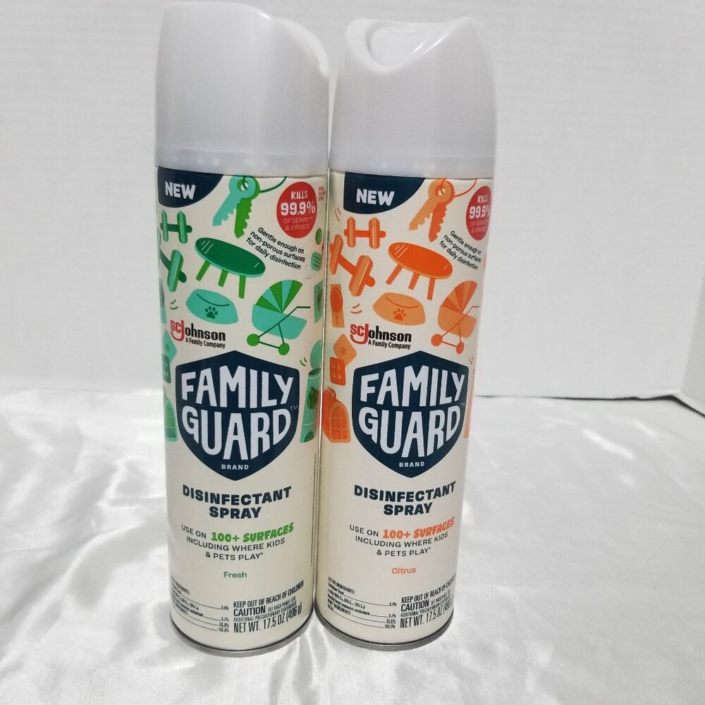Family Guard Disinfectant Spray 2 Cans Brand New never Use